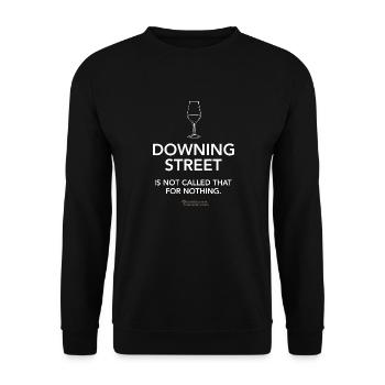 Downing Street - Unisex Pullover - Schwarz - Vorne - Alina (178cm) & Michal (187cm)