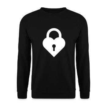 Herzschloss - Unisex Pullover - Schwarz - Vorne - Alina (178cm) & Michal (187cm)