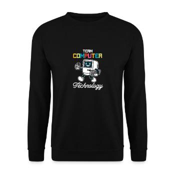Informatiker Programmierer Admin Computer Geschenk - Unisex Pullover - Schwarz - Vorne - Alina (178cm) & Michal (187cm)