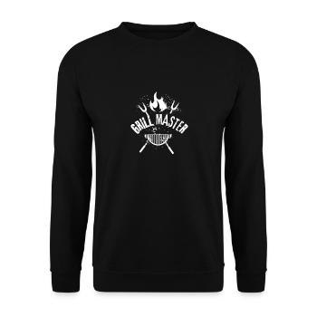 BBQ Grill Master männer grill t-shirt Geschenk - Unisex Pullover - Schwarz - Vorne - Alina (178cm) & Michal (187cm)
