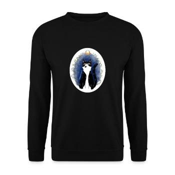Chat magique - Sweat-shirt Unisexe - noir - Devant - Alina (178cm) & Michal (187cm)