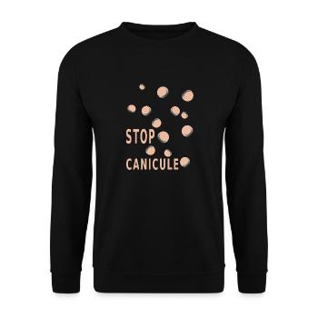 Stop canicule - le tee-shirt de l'été - Sweat-shirt Unisexe - noir - Devant - Alina (178cm) & Michal (187cm)