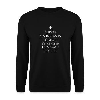 passage wite - Sweat-shirt Unisexe - noir - Devant - Alina (178cm) & Michal (187cm)