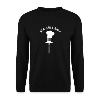 Vatertag Geschenk Grillmeister Sommer Spaß - Unisex Pullover - Schwarz - Vorne - Alina (178cm) & Michal (187cm)