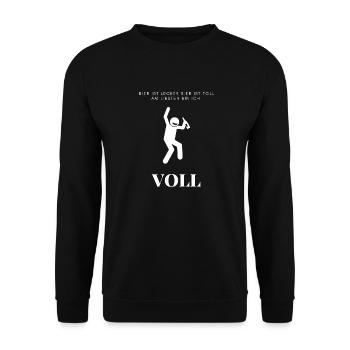 Bier ist lecker, Bier ist toll Malle Urlaub saufen - Unisex Pullover - Schwarz - Vorne - Alina (178cm) & Michal (187cm)