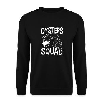 Oysters Squad Seafood Nature Fish Chef - Sweat-shirt Unisexe - noir - Devant - Alina (178cm) & Michal (187cm)