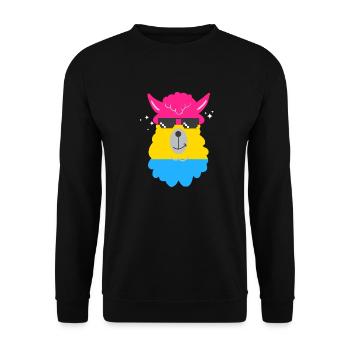 LGBT Rainbow Gay Pride Homo Lesbian Gay - Unisex Sweatshirt - black - Front - Alina (178cm) & Michal (187cm)