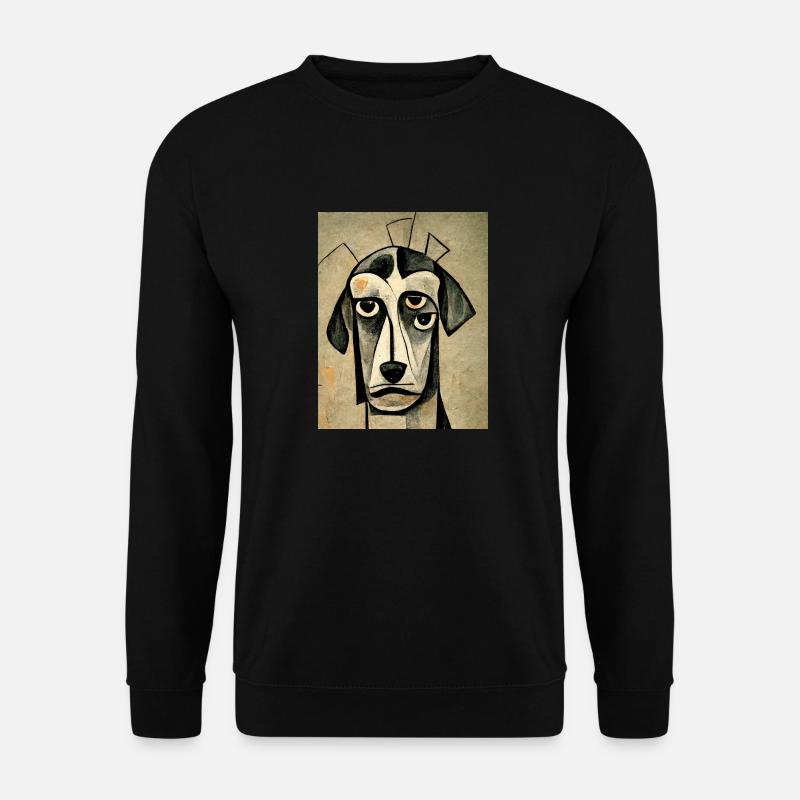 Hund abstrakt - Unisex Pullover - Schwarz