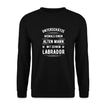 Labrador - Unisex Pullover - Schwarz - Vorne - Alina (178cm) & Michal (187cm)