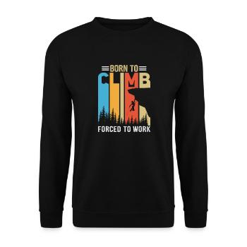 Climbing Mountaineering Climbers Mountain Mountains Hiking - Unisex Sweatshirt - black - Front - Alina (178cm) & Michal (187cm)