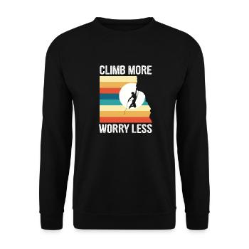Climbing Mountaineering Climbers Mountain Mountains Hiking - Unisex Sweatshirt - black - Front - Alina (178cm) & Michal (187cm)