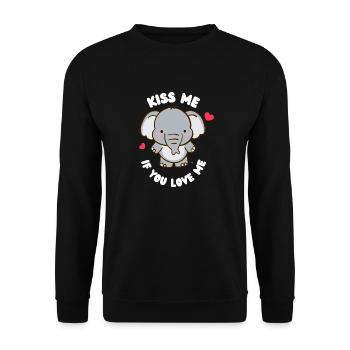 design mignon pour enfants avec éléphant - Sweat-shirt Unisexe - noir - Devant - Alina (178cm) & Michal (187cm)