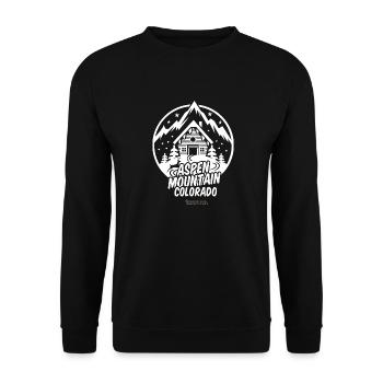 Aspen Mountain Skigebiet - Unisex Pullover - Schwarz - Vorne - Alina (178cm) & Michal (187cm)
