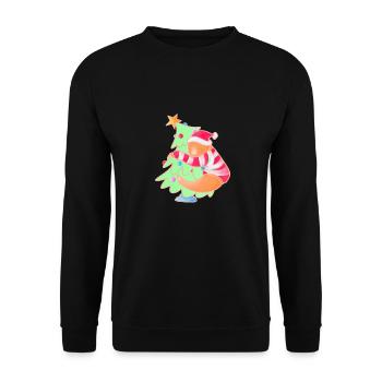 Christmas Cute Cartoon - Unisex Sweatshirt - black - Front - Alina (178cm) & Michal (187cm)