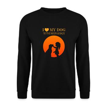 Dog Hund - Unisex Sweatshirt - black - Front - Alina (178cm) & Michal (187cm)