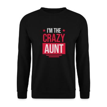 at The Crazy Aunt - Unisex Sweatshirt - black - Front - Alina (178cm) & Michal (187cm)