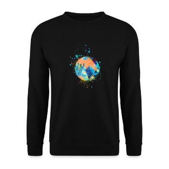 basketball,game,graffiti,painting,colorful - Unisex Sweatshirt - black - Front - Alina (178cm) & Michal (187cm)