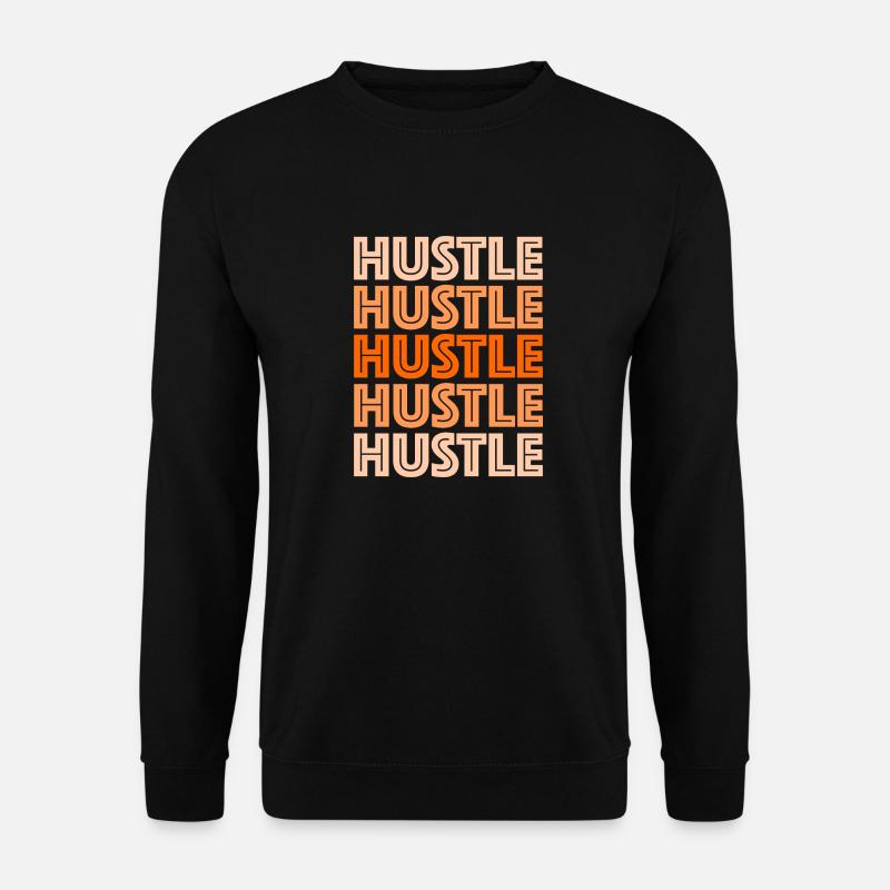 HUSTLE Farbverlauf Design - Unisex Pullover - Schwarz
