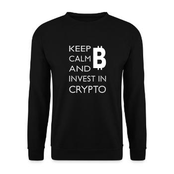 117179778 193801028 Bitcoin Trading Crypto - Unisex Pullover - Schwarz - Vorne - Alina (178cm) & Michal (187cm)