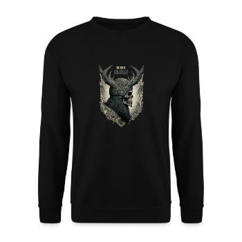 See You in Valhalla - Unisex Sweatshirt - black - Front - Alina (178cm) & Michal (187cm)