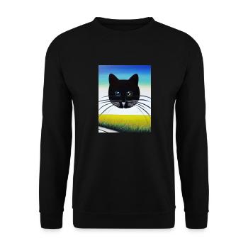 Chat - Sweat-shirt Unisexe - noir - Devant - Alina (178cm) & Michal (187cm)