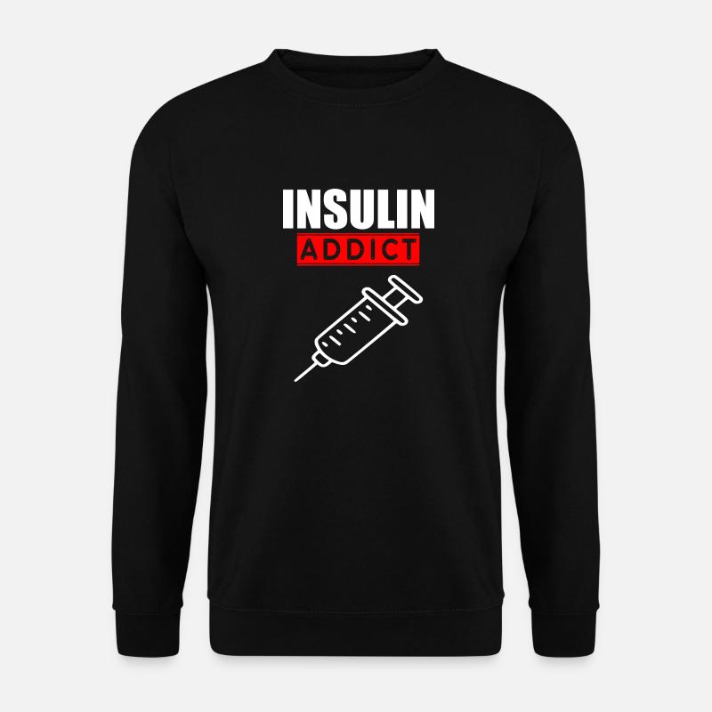 Logo d’un toxicomane à l’insuline - Sweat-shirt Unisexe - noir