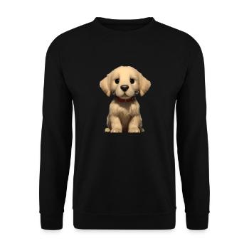 Puppy Golden Retriever Dogs Dog Owners - Unisex Sweatshirt - black - Front - Alina (178cm) & Michal (187cm)