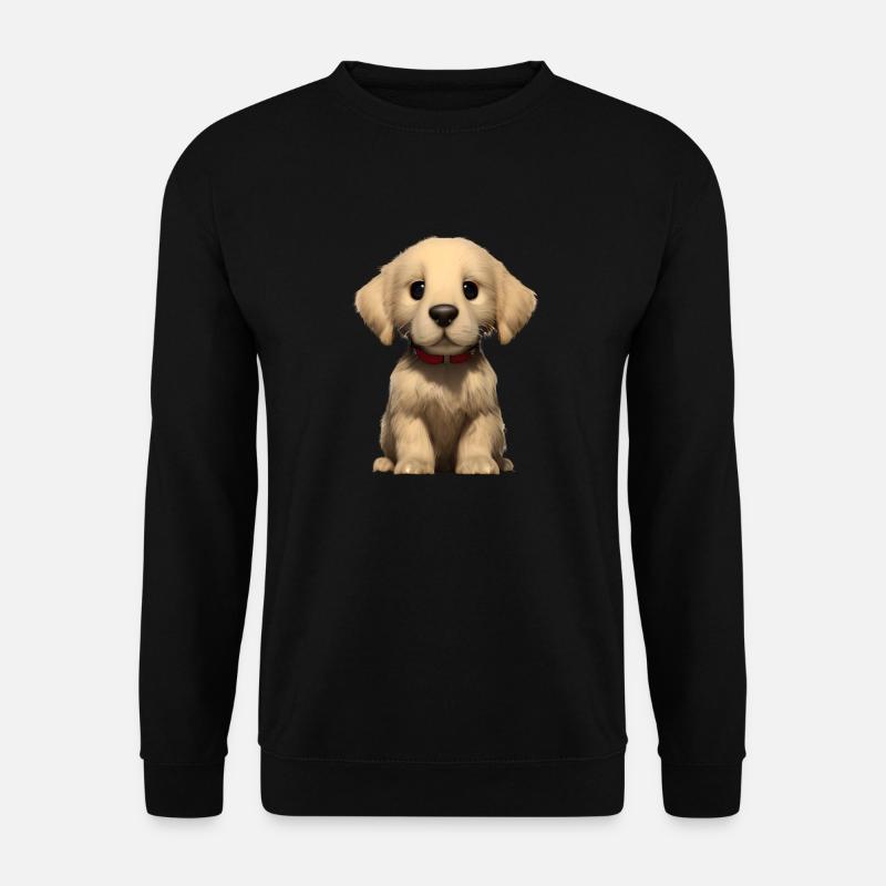 Hundewelpe Golden Retriever Hunde Hundebesitzer - Unisex Pullover - Schwarz