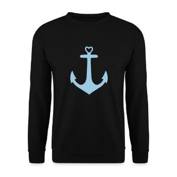 Anker Liebe - Unisex Pullover - Schwarz - Vorne - Alina (178cm) & Michal (187cm)