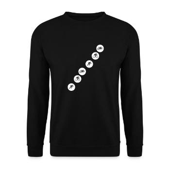 Triathlon Natation Bike Run Marathon - Sweat-shirt Unisexe - noir - Devant - Alina (178cm) & Michal (187cm)