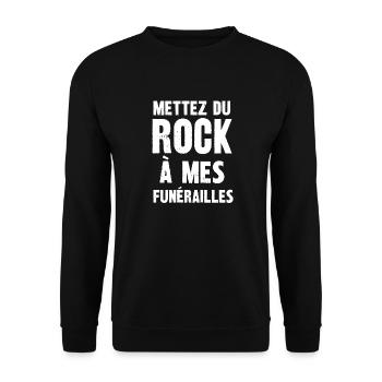 mettez du rock à mes funérailles - Sweat-shirt Unisexe - noir - Devant - Alina (178cm) & Michal (187cm)