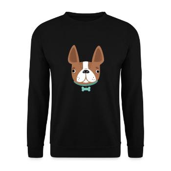 Hund - Unisex Pullover - Schwarz - Vorne - Alina (178cm) & Michal (187cm)