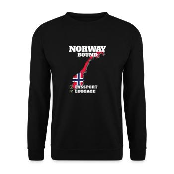 Norway Bound Country Travel Norwegian Flag - Unisex Pullover - Schwarz - Vorne - Alina (178cm) & Michal (187cm)