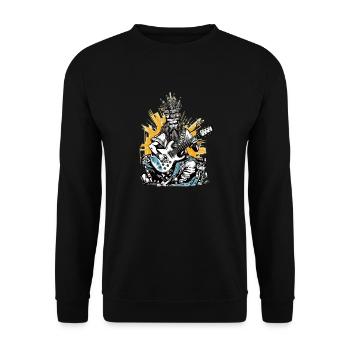 Marius König der Gitarre - Unisex Pullover - Schwarz - Vorne - Alina (178cm) & Michal (187cm)