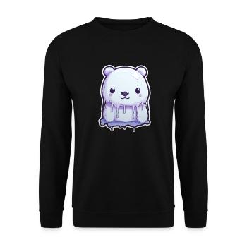 Süßer Eisbär Eis - Unisex Pullover - Schwarz - Vorne - Alina (178cm) & Michal (187cm)