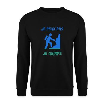 ESCALADE. GRIMPE. VAN. CAMPING. CAMPING-CAR - Sweat-shirt Unisexe - noir - Devant - Alina (178cm) & Michal (187cm)