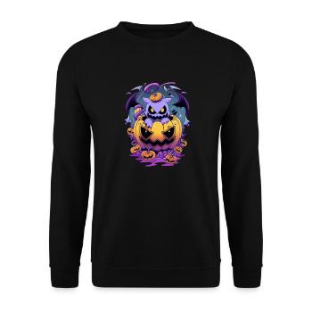 Halloween - Unisex Sweatshirt - black - Front - Alina (178cm) & Michal (187cm)