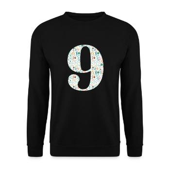 9th Floral Anniversary - Unisex Sweatshirt - black - Front - Alina (178cm) & Michal (187cm)