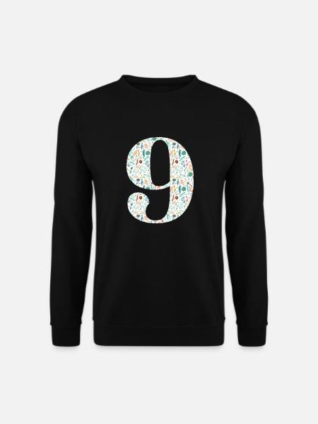 9th Floral Anniversary - Unisex Sweatshirt - black