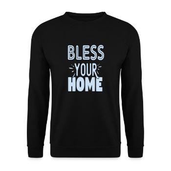 Bless your Home - Unisex Pullover - Schwarz - Vorne - Alina (178cm) & Michal (187cm)