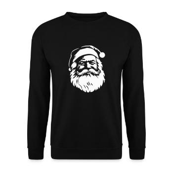 Merry Saint Nick,Santa Claus - Unisex Sweatshirt - black - Front - Alina (178cm) & Michal (187cm)