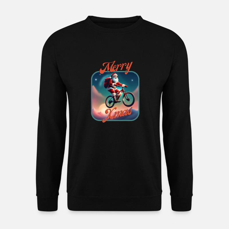 Santa Bike - Unisex Pullover - Schwarz