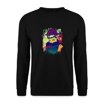 Fashion Cute Retro Style Trendy 90s Funny Vogue - Unisex Sweatshirt - black - Front - Alina (178cm) & Michal (187cm)