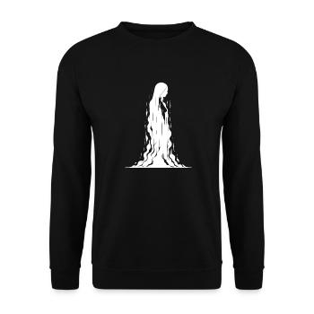 Banshee (weiß) - Unisex Pullover - Schwarz - Vorne - Alina (178cm) & Michal (187cm)