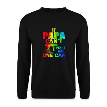 Opa, Oma, Opa, Oma, Papa, Mama, - Unisex Pullover - Schwarz - Vorne - Alina (178cm) & Michal (187cm)