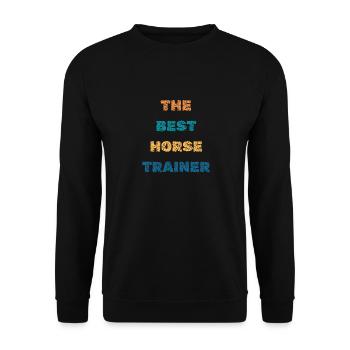 Best Horse Trainer - Unisex Sweatshirt - black - Front - Alina (178cm) & Michal (187cm)