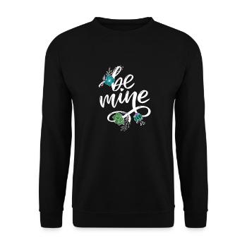 Beautiful female paint art Face colorful woman - Unisex Sweatshirt - black - Front - Alina (178cm) & Michal (187cm)