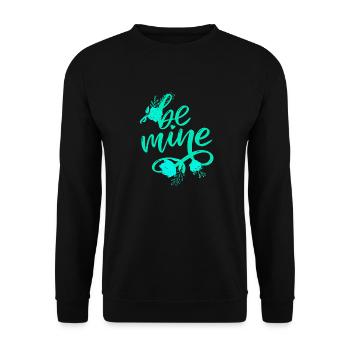 Schöne weibliche Malkunst Gesicht bunte Frau - Unisex Pullover - Schwarz - Vorne - Alina (178cm) & Michal (187cm)