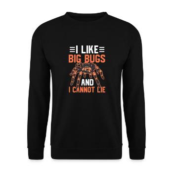 J’aime les grosses bestioles et je ne peux pas mentir - Arachnid Lover - Sweat-shirt Unisexe - noir - Devant - Alina (178cm) & Michal (187cm)