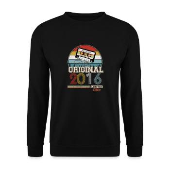Elegant Retro Gift: 2016 Vintage - Unisex Sweatshirt - black - Front - Alina (178cm) & Michal (187cm)